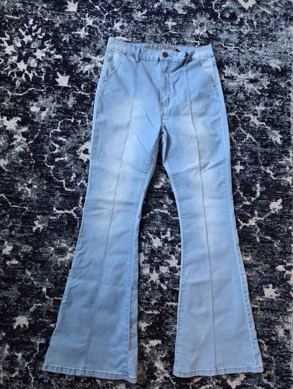 VIP Light Wash Flare Jeans Bell Bottom Style Lightweight